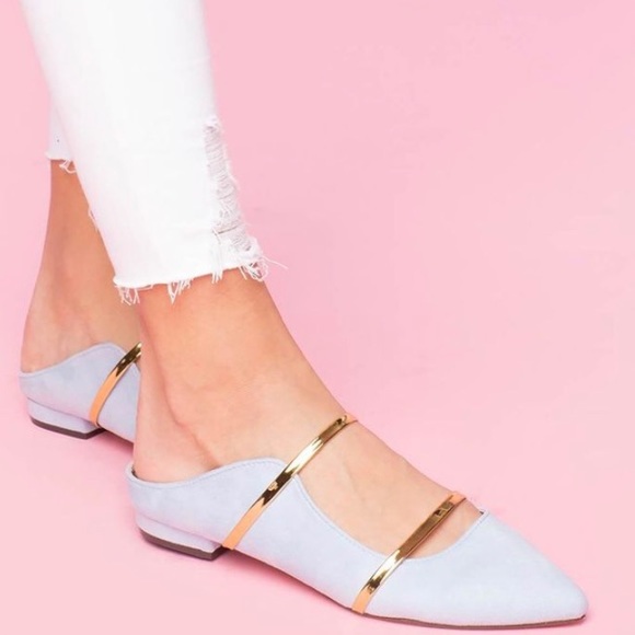 Shoes - 🆕Blue Pointed Toe Suede Flats 💙